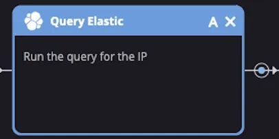 Siemplify Query Elastic step that runs the query for the IP