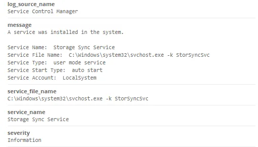 Figure 5 - Storage Sync Service install