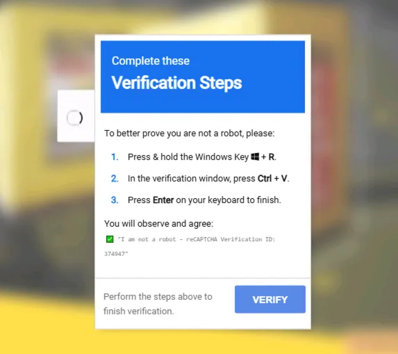 An example of a malicious CAPTCHA